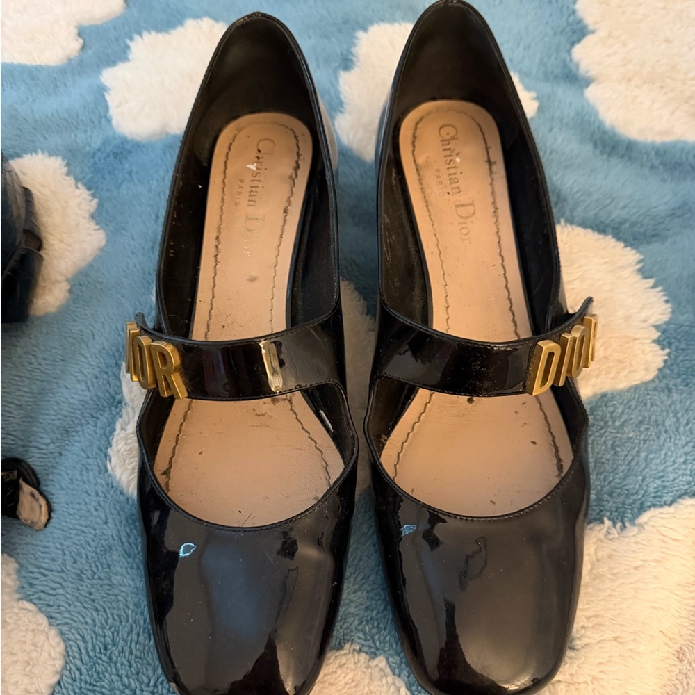 Dior Baby-D Black Patent Leather Mary Jane Pumps - Picture 5 of 8